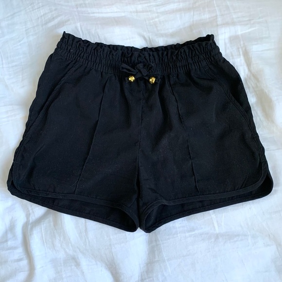 H&M Black High Waisted Shorts with Gold Detail - Picture 2 of 2